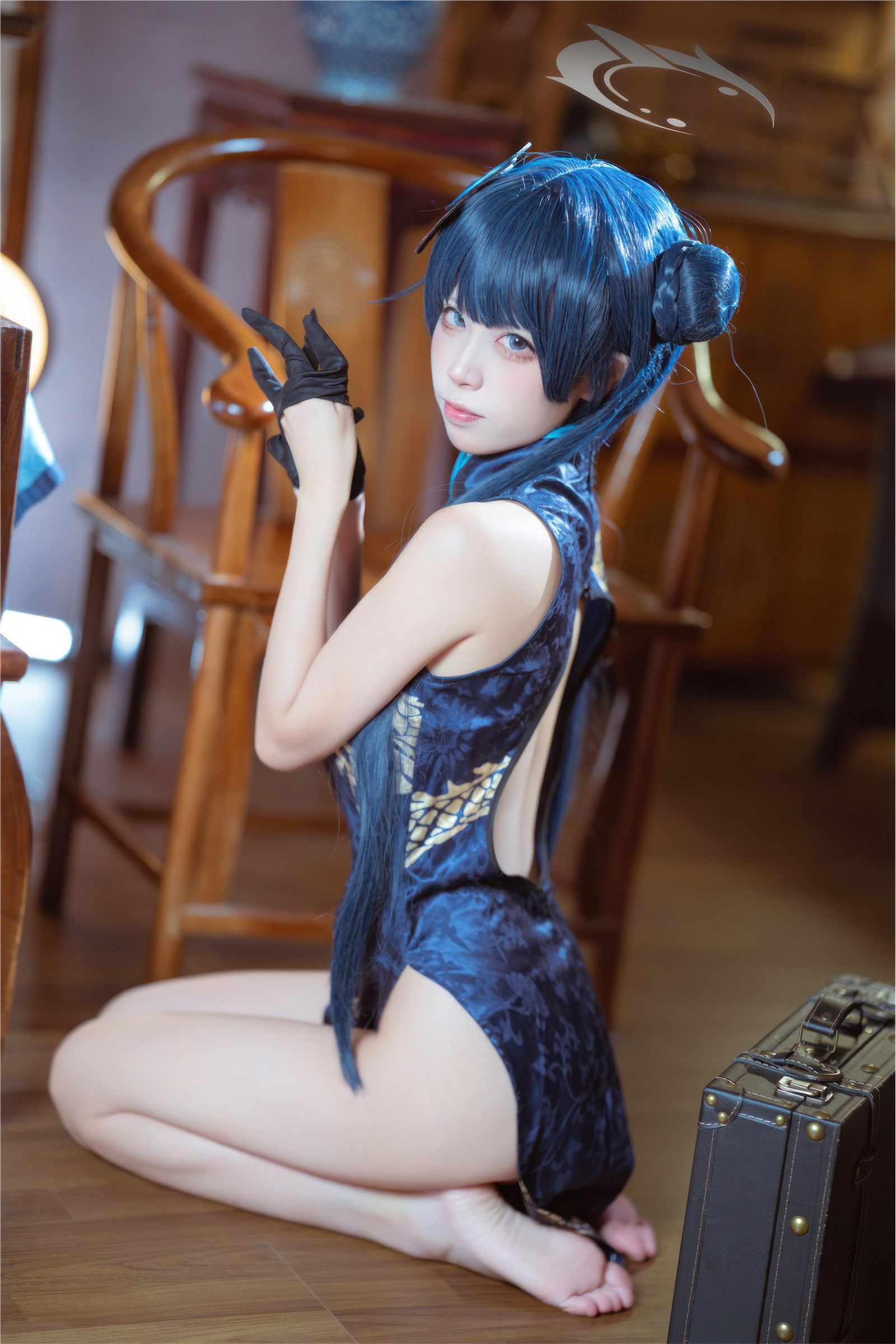 Is it the Three Worlds - NO.031 Blue Archival Concubine Saki Qipao(21)